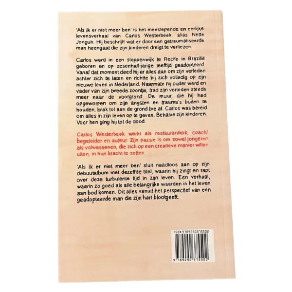 Boekachterkant Nette Jonguh 2023 Als Ik Er Niet Meer Ben (Boek)