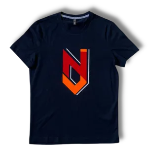 T-Shirt Nette Jonguh (Donker Blauw Groot Logo)