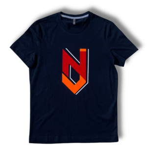 T-Shirt Nette Jonguh (Donker Blauw Groot Logo)